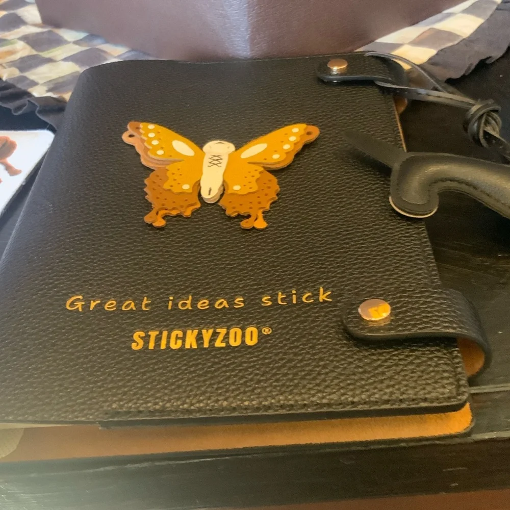 STICKYZOO Black planner with Butterfly design and Dash bag strap